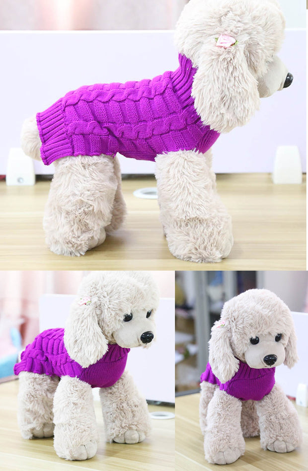 Cashmere Twisted Rope Pet Sweater,